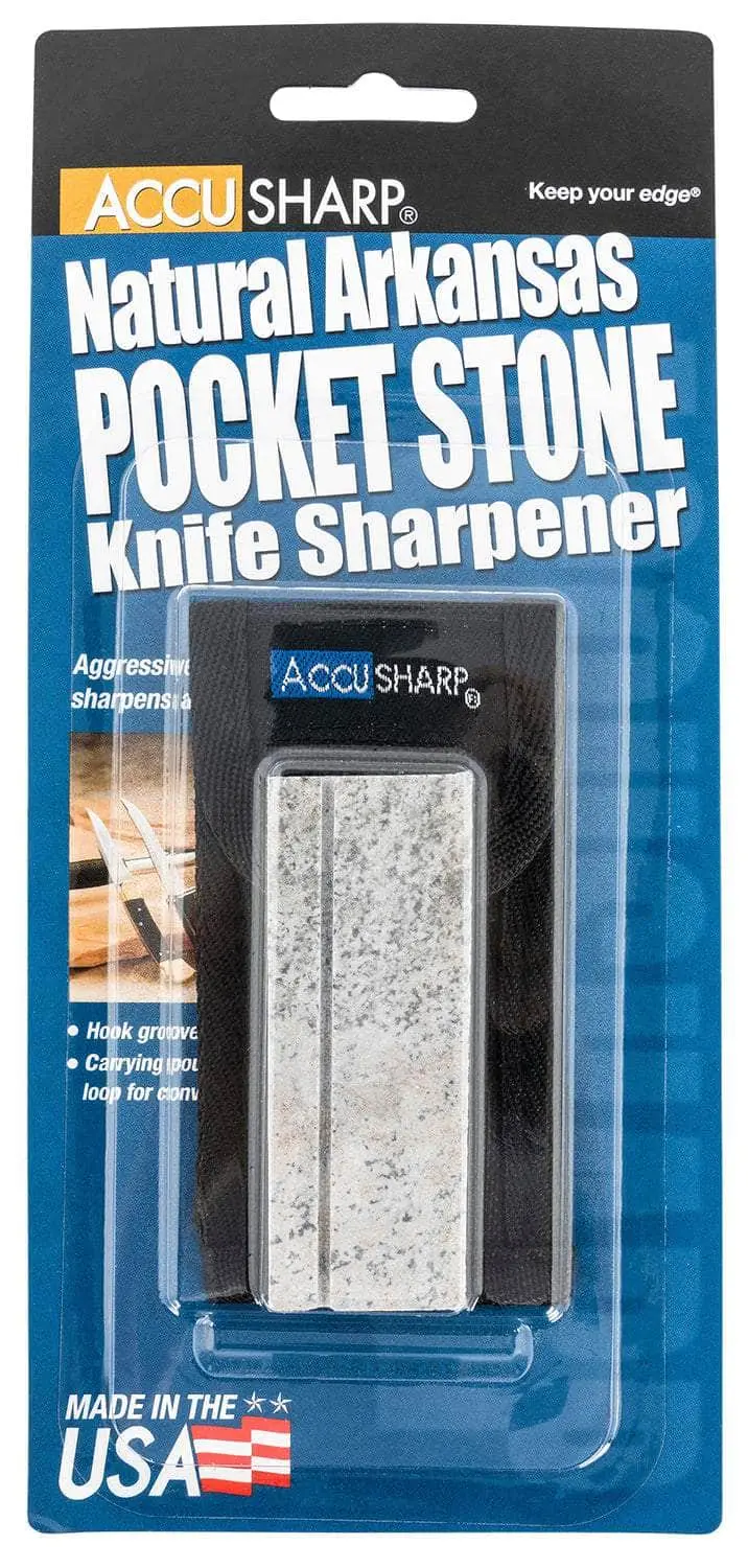 Fpi 024C Accusharp Natural Arkansas 3-Inch Pocket Stone With Pouch 1