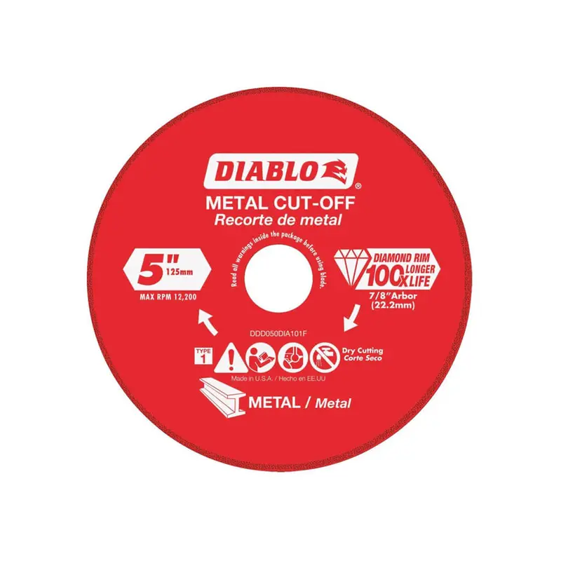 Freud Diablo Cdd050Dia101F 5" Diamond Rimmed Metal Cut-Off Wheel 1