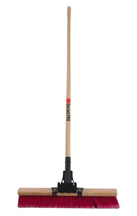 Garant Gbnp24 24-Inch Roofer’S Broom With Reinforced Red Bristles And Wooden Handle 1