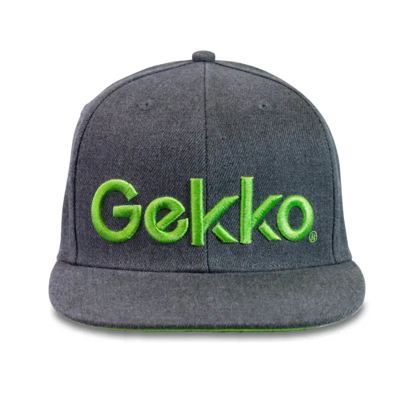 Gekko Flat-Brim Snapback Cap – Lightweight & Breathable 1