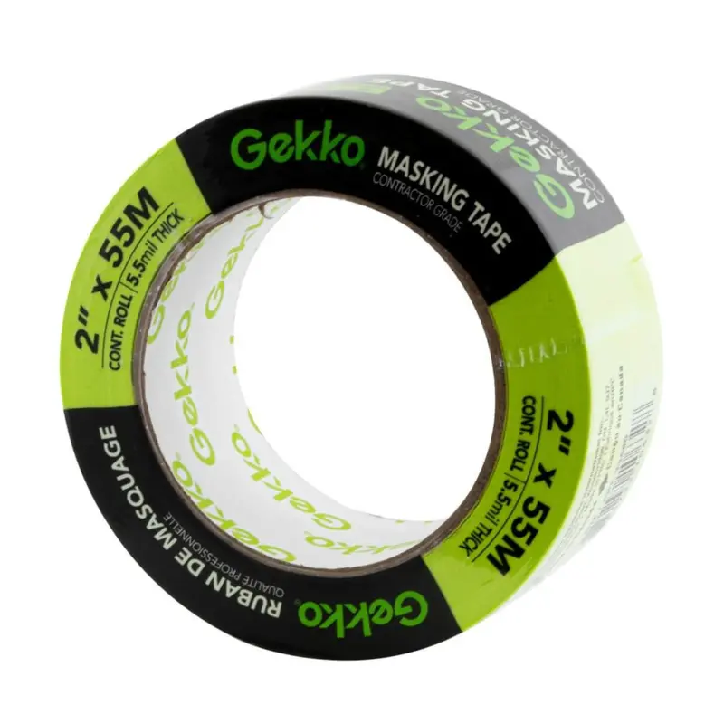 Gekko Green Masking Tape – 2-Inch X 55-Meter Low-Tack Surface Protection 1