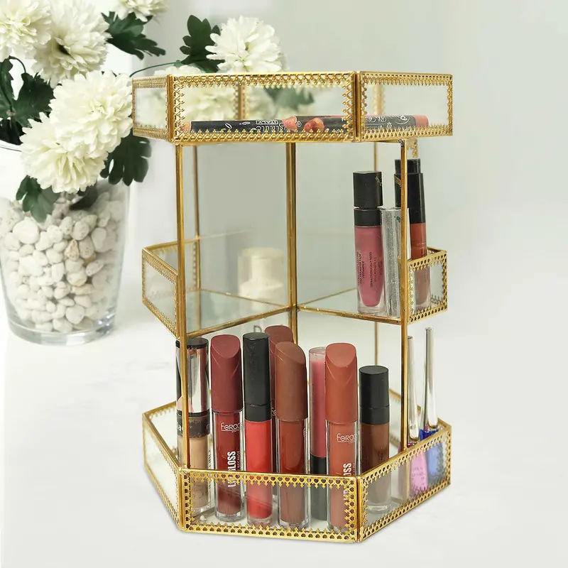 Gold-Plated Vintage-Inspired Vanity Tray 1