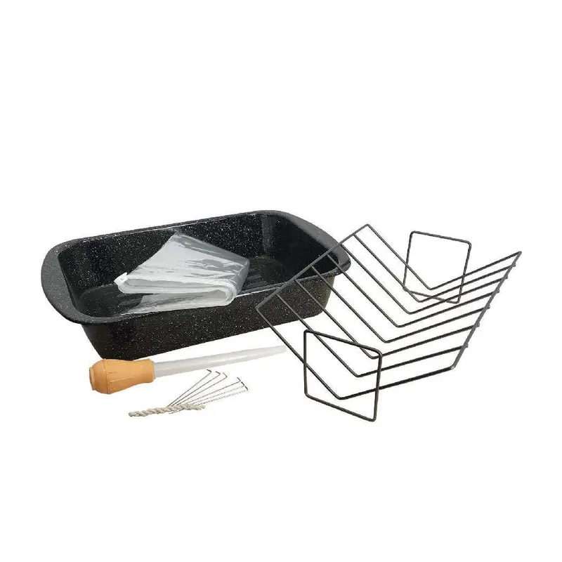 Granite Ware Non-Stick Rectangular Roaster With V-Rack 1