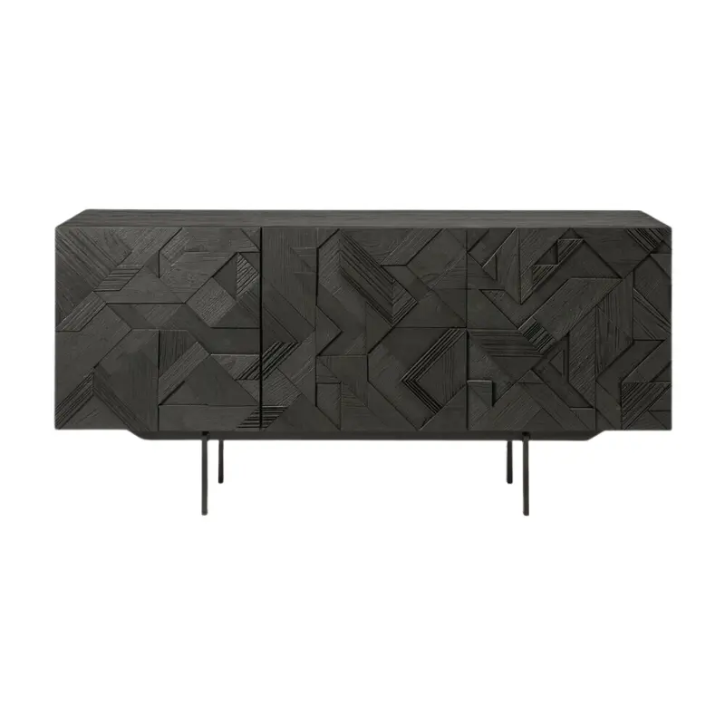 Graphic-Print Sideboard With Storage 1