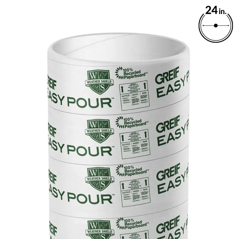 Greif Easypour Concrete Form Tube – 24 In. Diameter × 12 Ft. 1