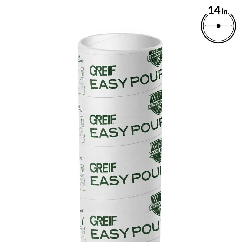Greif Easypour Concrete Forming Tube – 14" Diameter X 12 Feet 1