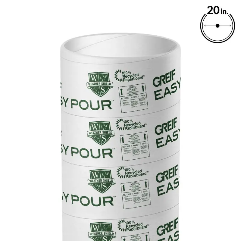 Greif Easypour Concrete Forming Tube – 20 In. Diam × 12 Feet 1
