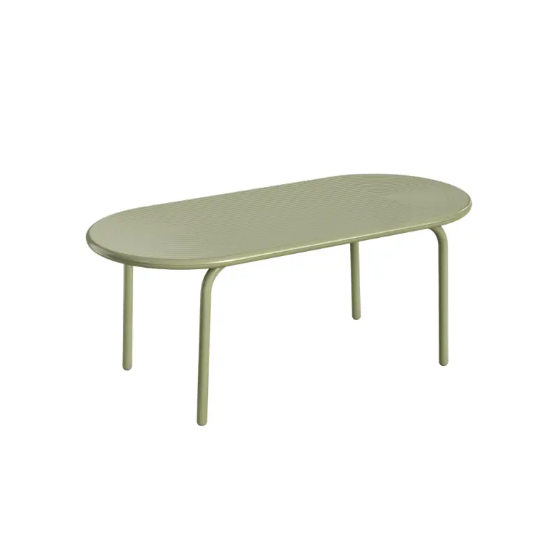 Groove Large Oval Patio Table For Outdoor Entertaining 1