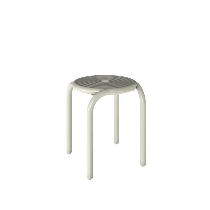 Groove Stackable Outdoor Stool With Weather-Resistant Finish 2