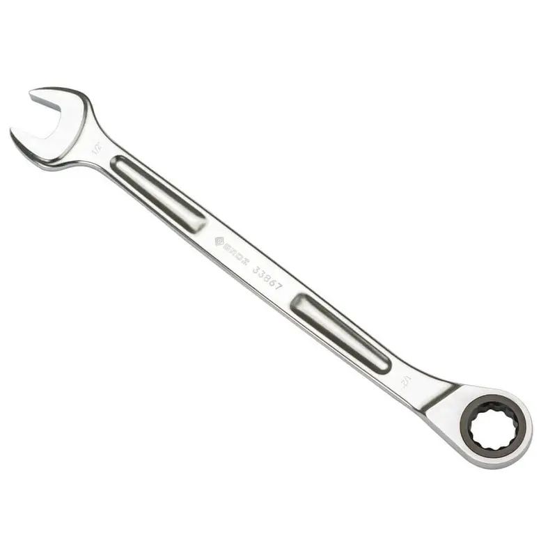 Groz 1/2-Inch Extra-Long Non-Reversible Ratcheting Combination Wrench 1