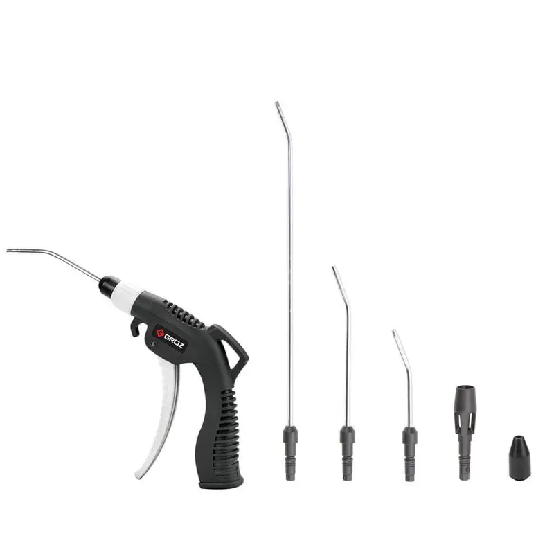 Groz 6-Piece Air Blow Gun & Nozzle Kit With Ergonomic Wand 1
