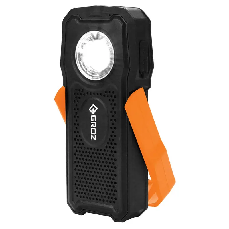 Groz Bluetooth Rechargeable Work Light With Built-In Speaker 1