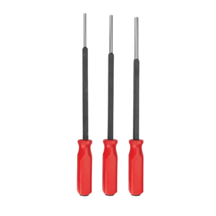Groz Extended-Length Punch Pin Kit – 3-Piece With Handle & Strike Cap 1