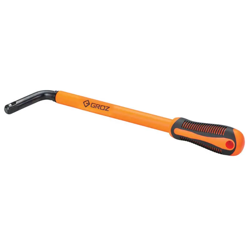 Groz Telescoping Wheel Nut Wrench – 14–22 Inch, Dual-Sided Sockets (17×19 Mm & 19×21 Mm) 1