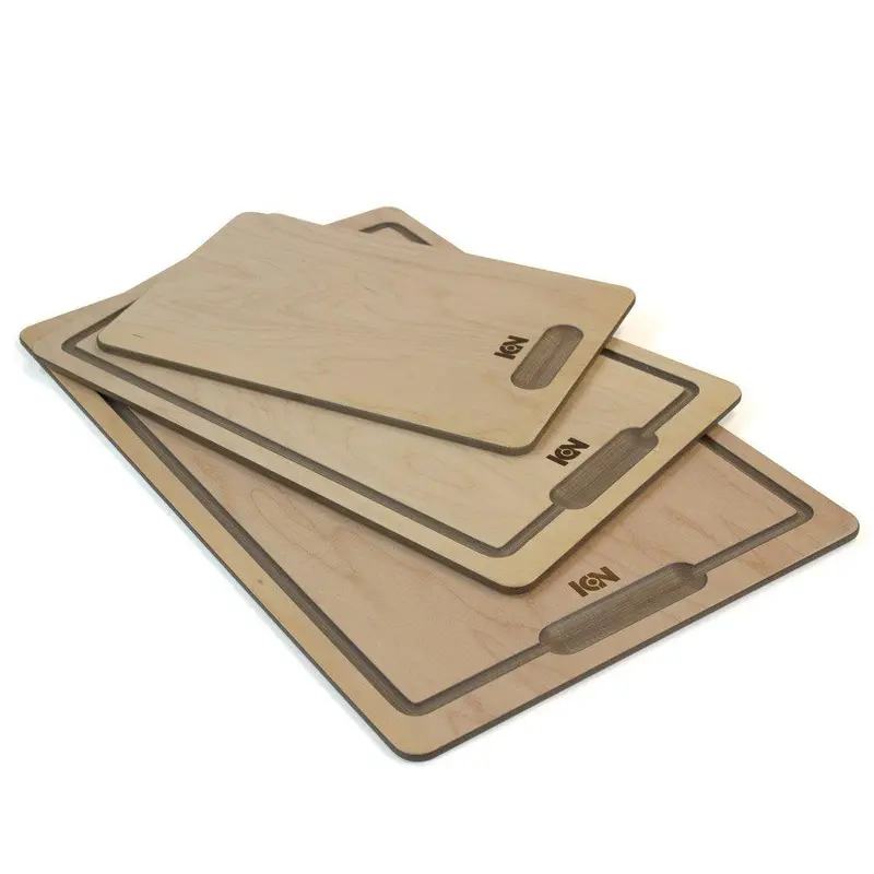 Icon 3-Piece Cutting Board Set – Assorted Sizes, Hardwood Construction 1