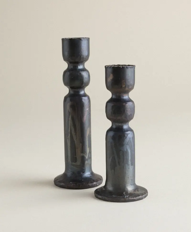 Industrial Iron Candle Holder – Single Or Multi-Tier 1
