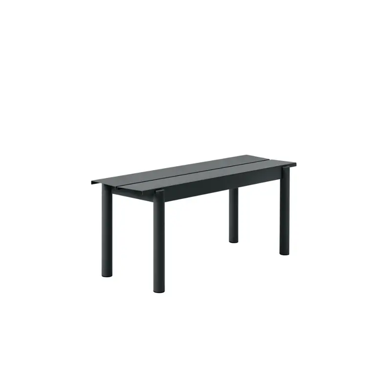 Industrial Steel Bench With Clean Lines – Linear Design 1