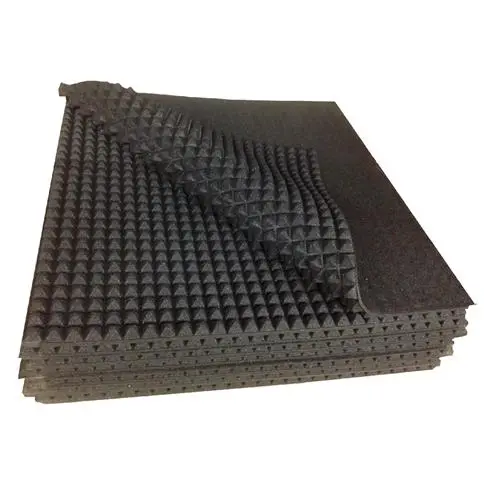 Iso-Pyramid Vibration Isolation Pad – 25Mm Thick, 1M X 1M Sheet (10.76 Sq Ft) 1