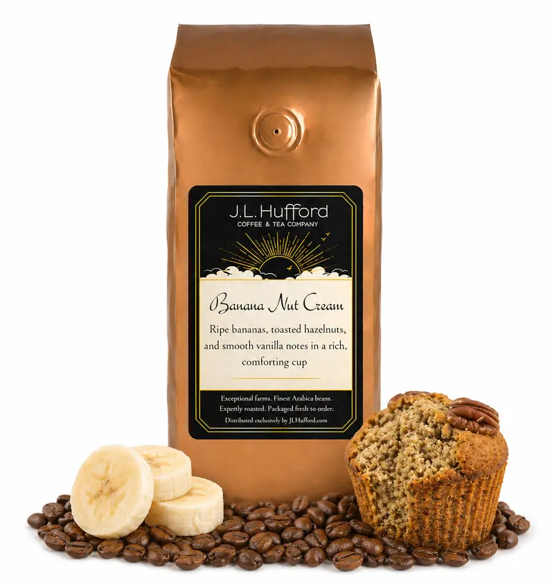 J.L. Hufford Banana Nut Cream Gourmet Ground Coffee Blend 1