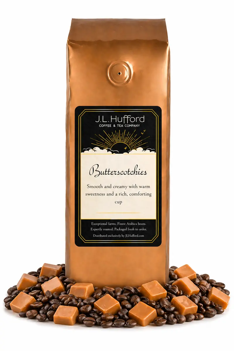 J.L. Hufford Butterscotch Swirl Gourmet Coffee 1