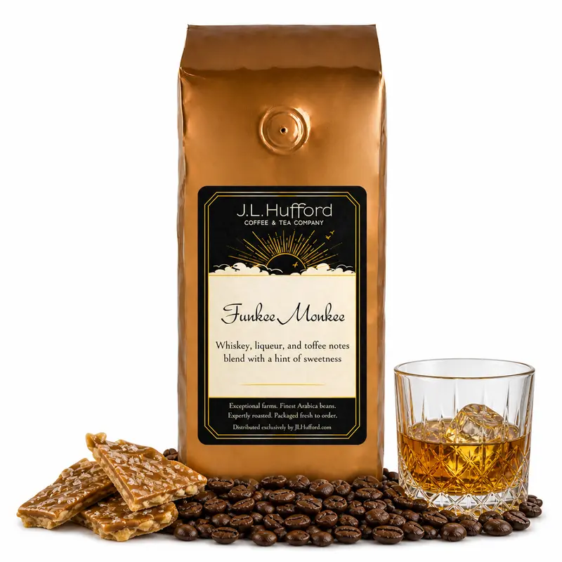 J.L. Hufford Funkee Monkee Flavored Coffee – Playful Tropical Notes 1