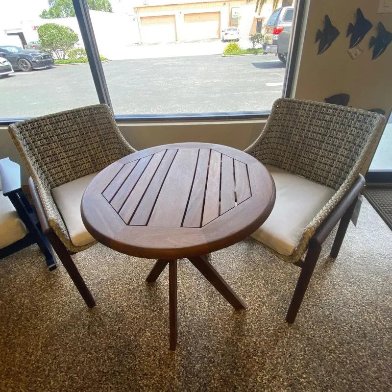 Jensen Forte Armchairs And Topaz Bistro Table Ensemble 1