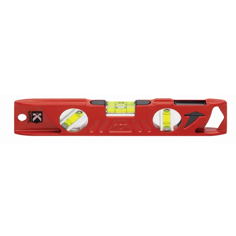 Kapro 10-Inch Cast-Aluminum Torpedo Level With Plumb Sight 1