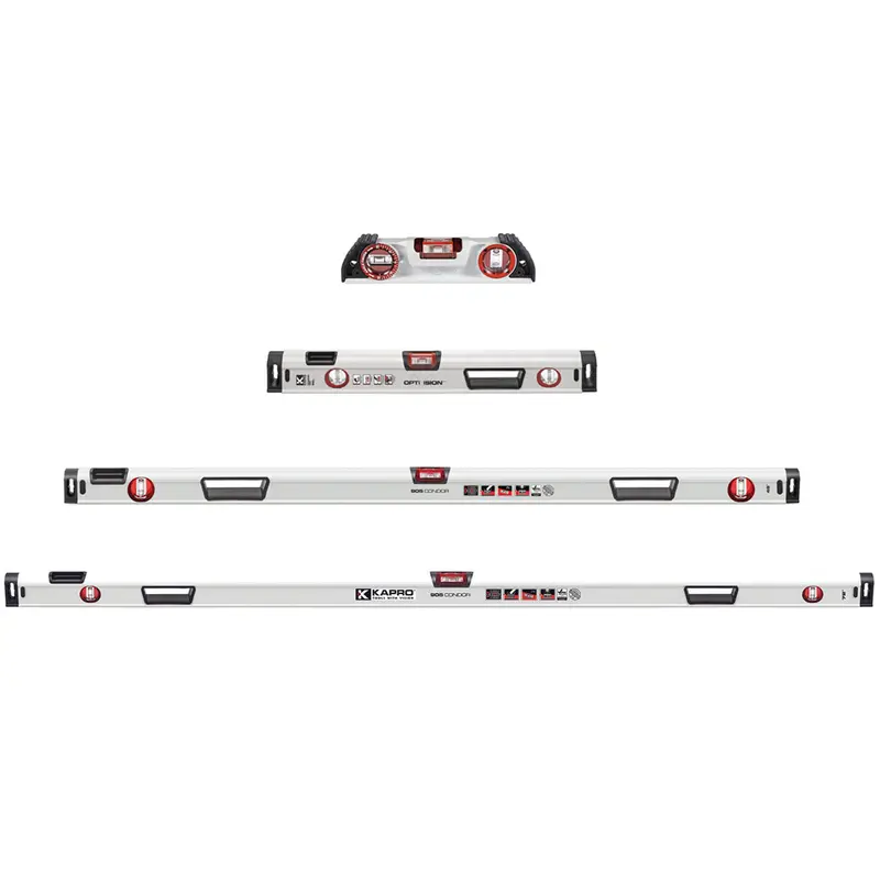 Kapro Optivision Condor 4-Piece Box Level Set – 10", 24", 48", And 72" 1