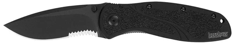 Kershaw Blur Folding Knife – Black Serrated Edge 1