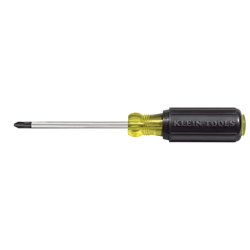 Klein #2 Phillips Screwdriver – 4-Inch Round Shank, Compact Precision Tool 1