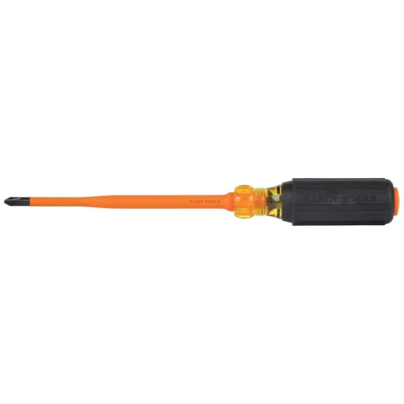 Klein #2 Phillips Slim-Tip Insulated Screwdriver — 6-Inch Round Shank, 1000V Rated 1