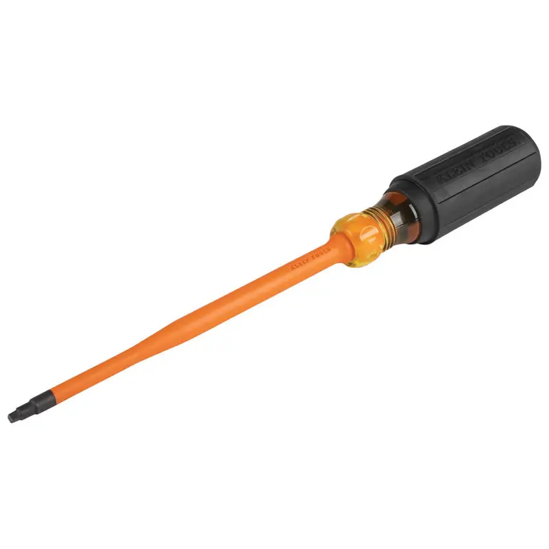 Klein #2 Square Slim-Tip Insulated Screwdriver – 6-Inch, 1000V Rated 1