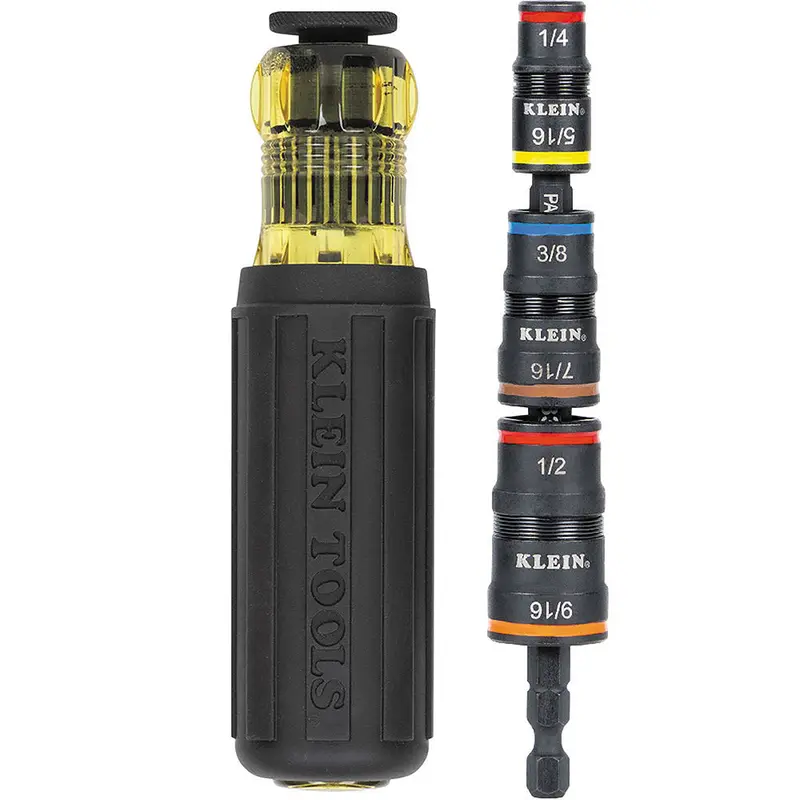 Klein 32910 7-In-1 Impact-Rated Flip Socket Set With Handle 1