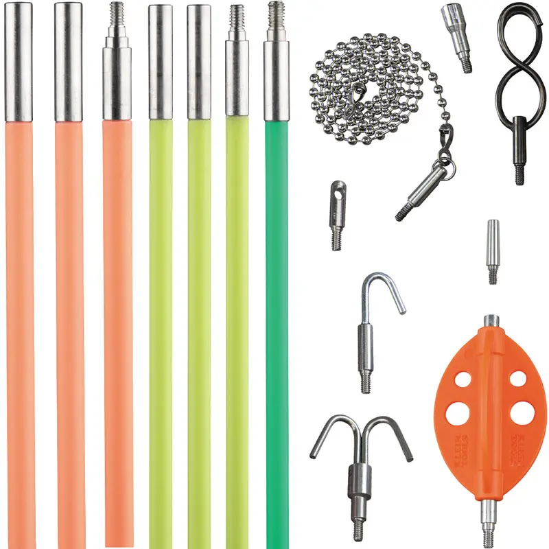 Klein 35-Foot Multi-Flex Glow Rod Set – Flexible Fish Tape Alternative 1