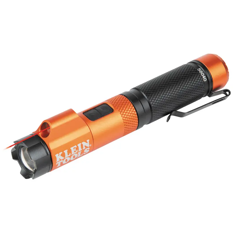 Klein 56040 Rechargeable Focus Flashlight – Adjustable Beam + Integrated Laser Pointer 1