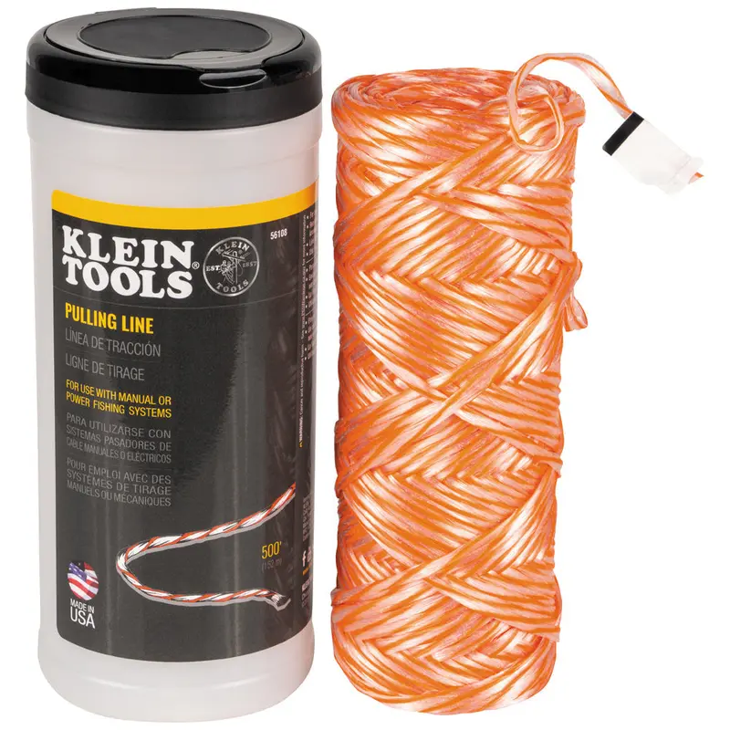 Klein 56108 Orange-Tracer Polyethylene Pull Line — 500-Foot Spool 1