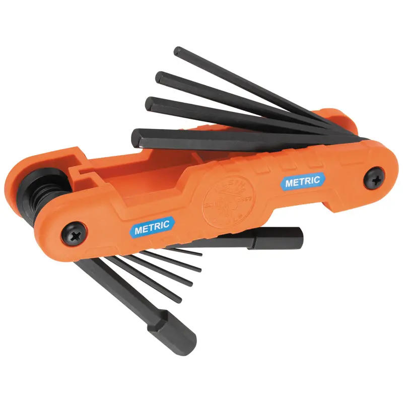 Klein 70550M Professional 10-Piece Metric Folding Hex Key Set 1