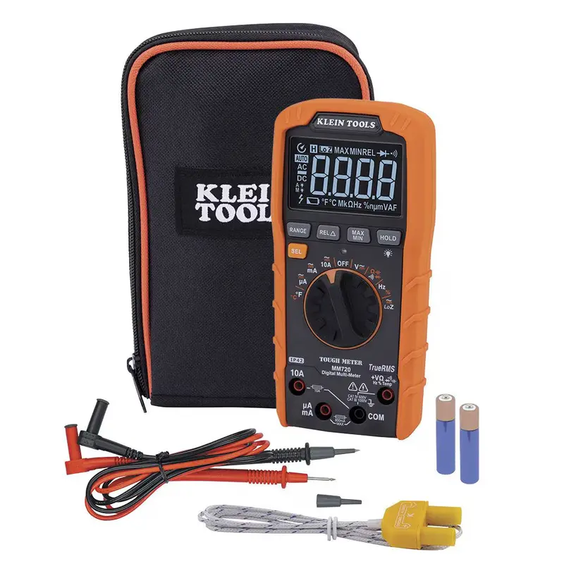 Klein Mm720 True Rms Digital Multimeter — Auto-Ranging, 1000V Ac/Dc, Temperature & Low-Z Mode 1