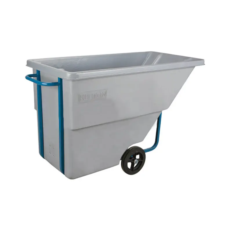 Kleton Mn981 Grey Polyethylene Dumpster Tilt Truck – 5/8 Cubic Yard Capacity With Durable Frame 1