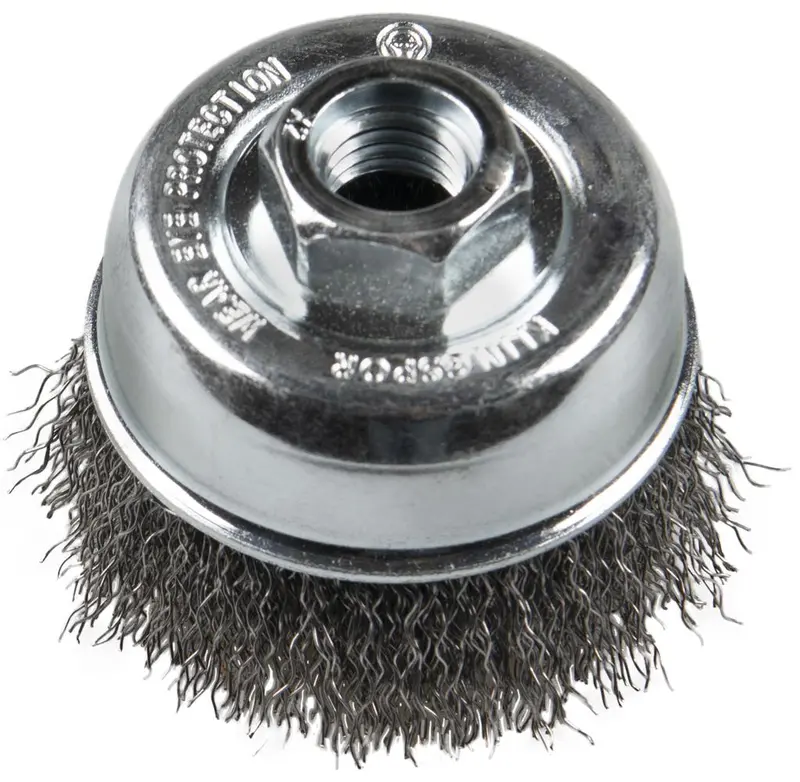 Klingspor 4" Medium-Duty Crimped Knot Cup Brush – 5/8"-11 X 1-1/16" Shank 1