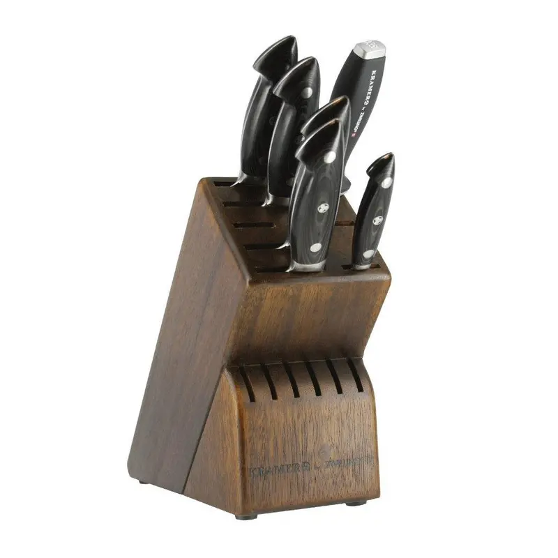 Kramer By Zwilling Damascus 7-Piece Knife Block Set With Chef, Paring, Utility & More 1