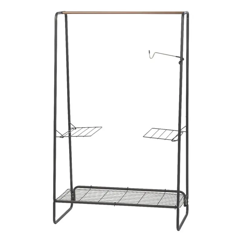 Large Metal Clothing Rack With Adjustable Wire Shelves 1