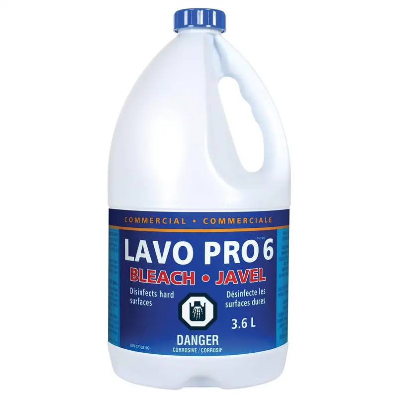Lavo Pro 6 Liquid Bleach – 3.6 Liter Concentrated Formula, Commercial-Grade Disinfectant 1