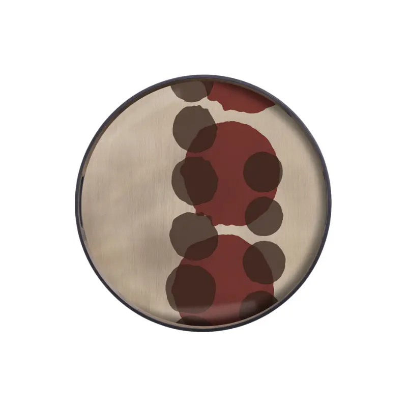 Layered Dot Circular Glass Tray 1