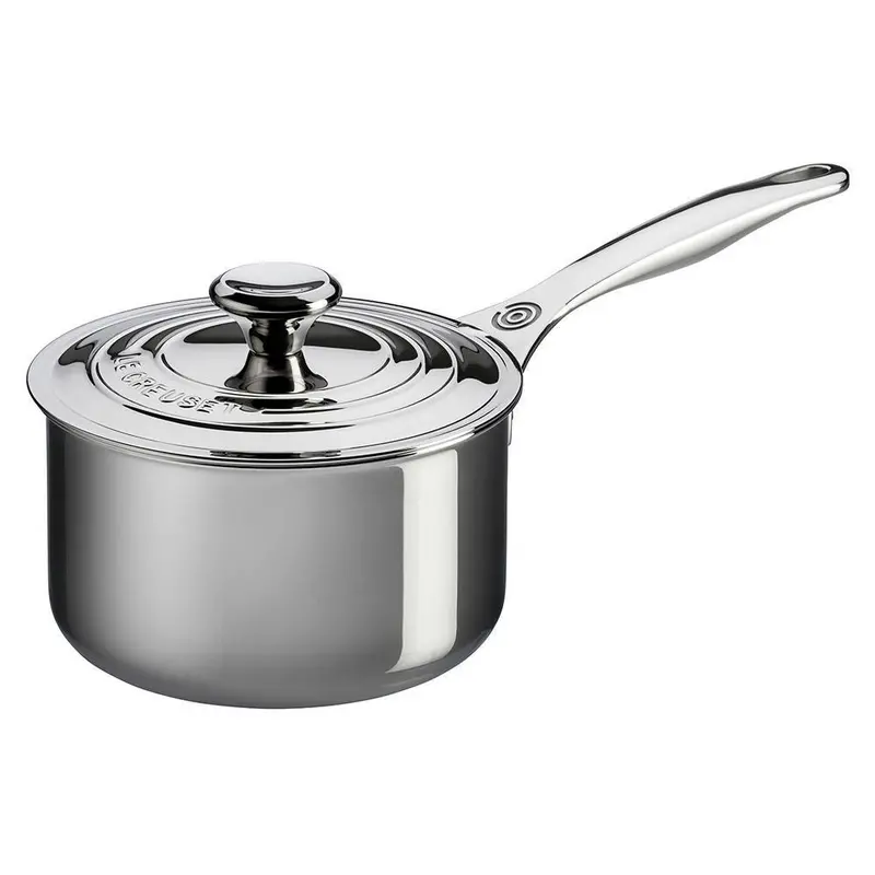 Le Creuset 3-Quart Stainless Steel Saucepan With Lid 1