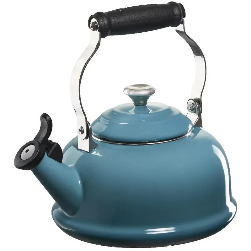 Le Creuset Enamel-On-Steel Whistling Tea Kettle – 1.7 Quart, Metallic Finish 1