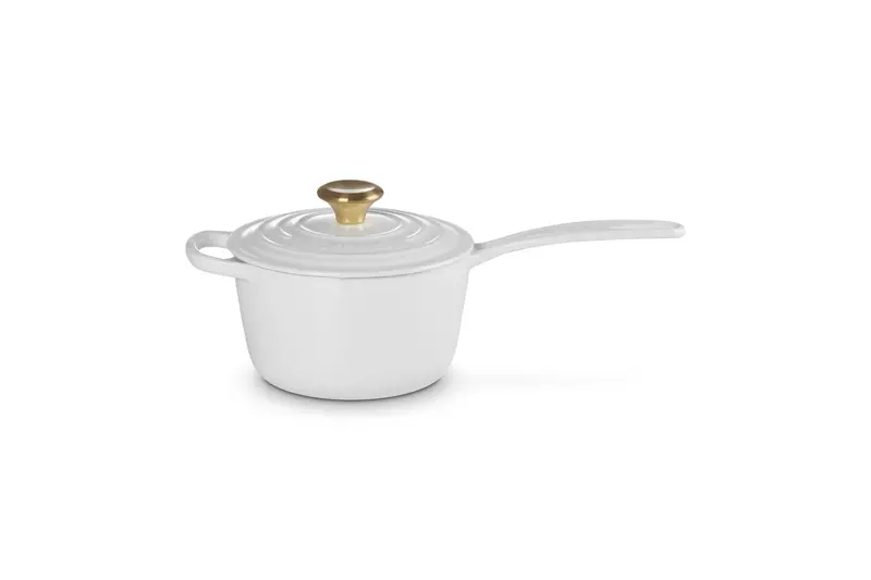 Le Creuset Signature Enameled Cast Iron Saucepan – 1.75 Qt With Gold-Tone Knob 1