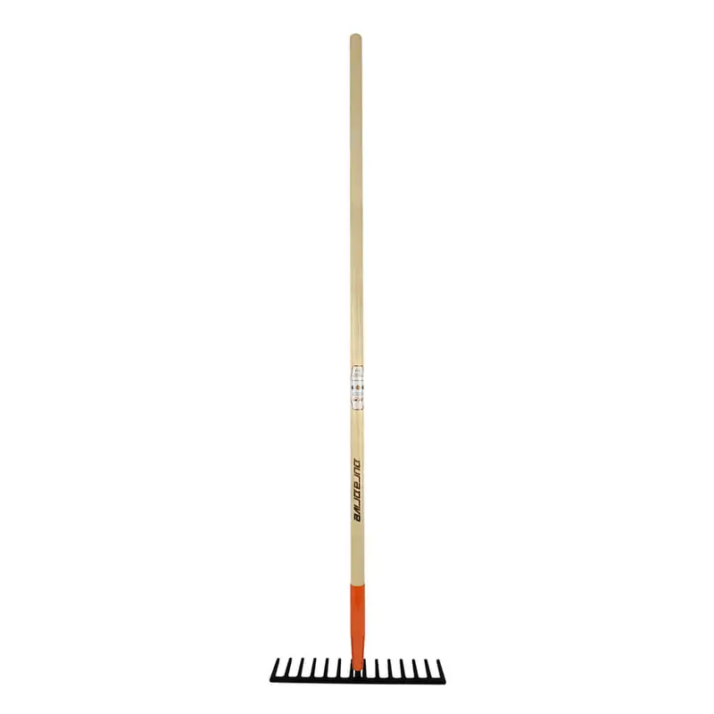 Level Rake – 60-Inch Hardwood Handle, 14-Tine Landscaping Tool 1