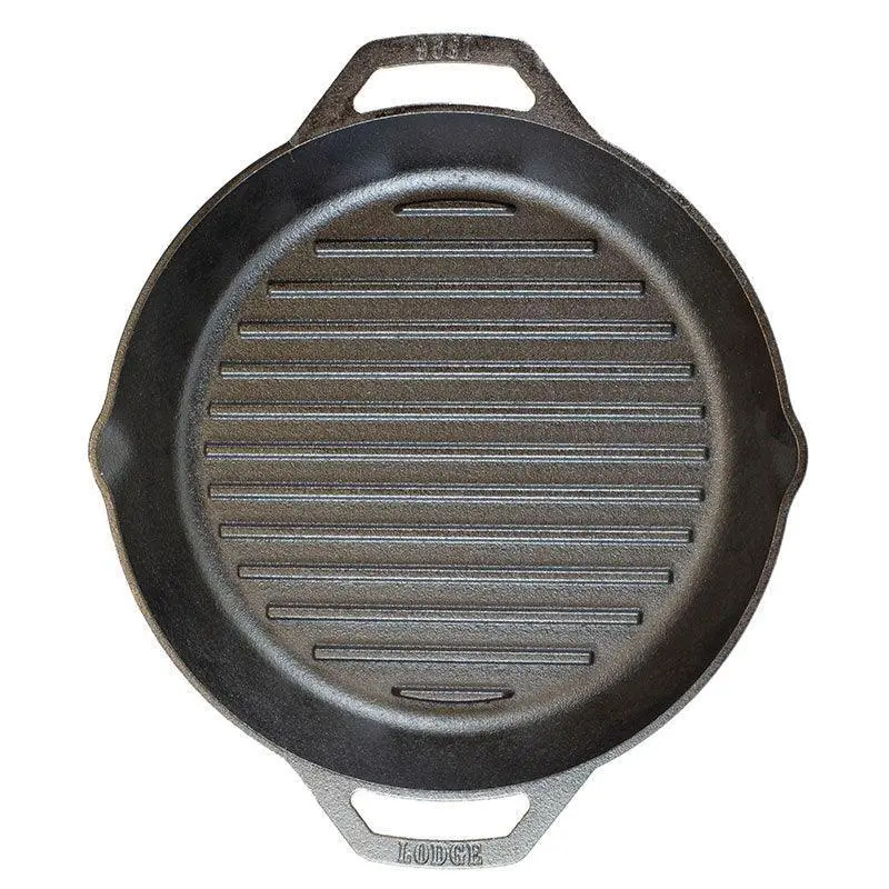 Lodge 12-Inch Dual-Handle Cast Iron Grill Pan 1