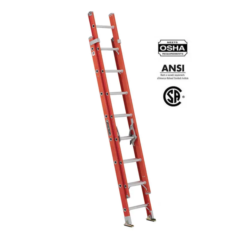 Louisville Fe3216 16-Foot Fiberglass Extension Ladder – 300-Lb Type Ia Load Capacity 1